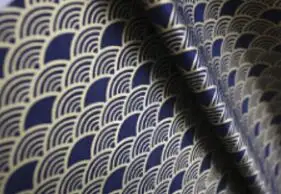 Несколько бронзовых темно-синего тиснения Печати японские кимоно восстановление древних Лоскутная хлопковая ткань шитья(1 метр - Цвет: 1