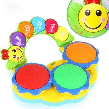 

Electronic Drum Musical Instrument Baby Fitness Hand Drums Toys Kid Color Piano Music Toy Early Educational Game With Light