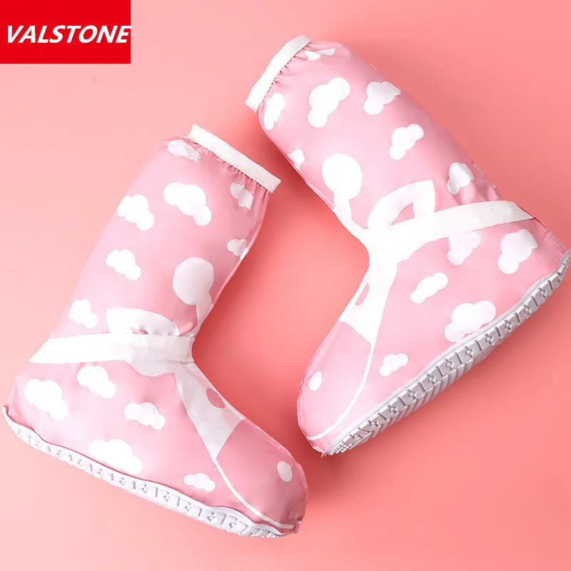 

High Quality Children Waterproof Rainproof Reusable Anti-slip Rain Boot Rubber Overshoes Cycling Zippered Cute Rain Shoe Cover