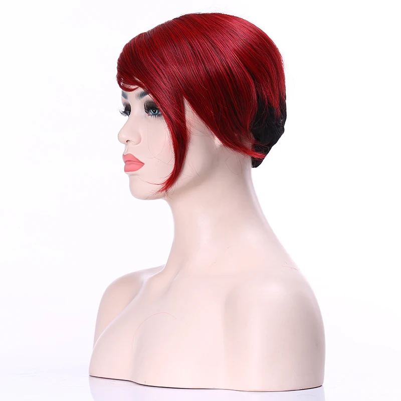 HAIRJOY красочные челки короткие прямые термостойкие синтетические волосы женские вечерние косплей парик 8 цветов