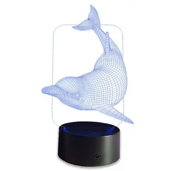 

SHGO-Kids Night Light Animal Dolphin 7 Colors Change with Remote Control Gifts for Kids or Animal Lover Gift Ideas by (Dolphin)