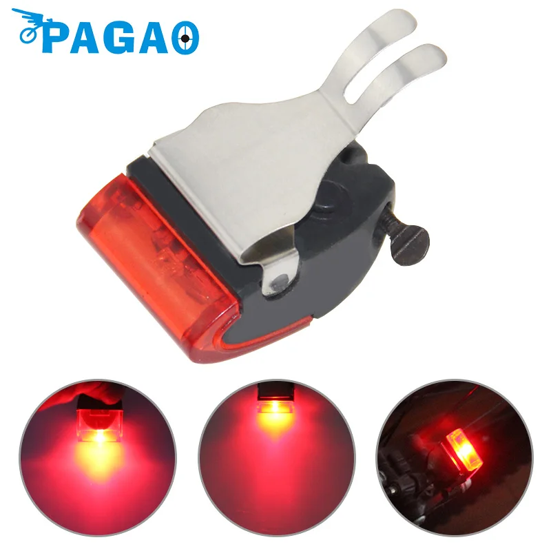 PAGAO Mini Brake Bike Light Mount Tail Rear Bicycle Light Cycling LED