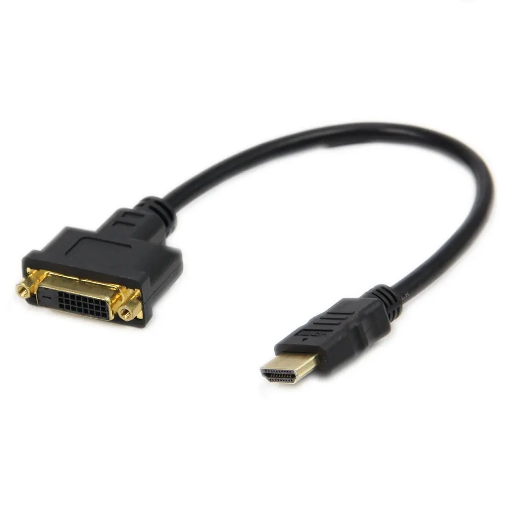 30 см HDMI штекер DVI-D 24 + 1 контактный разъем (M/F) видеокабель, адаптер