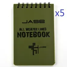 Conjunto de 5 verde impermeável/todo o tempo/chuveiro/notas aqua/bloco de notas/caderno