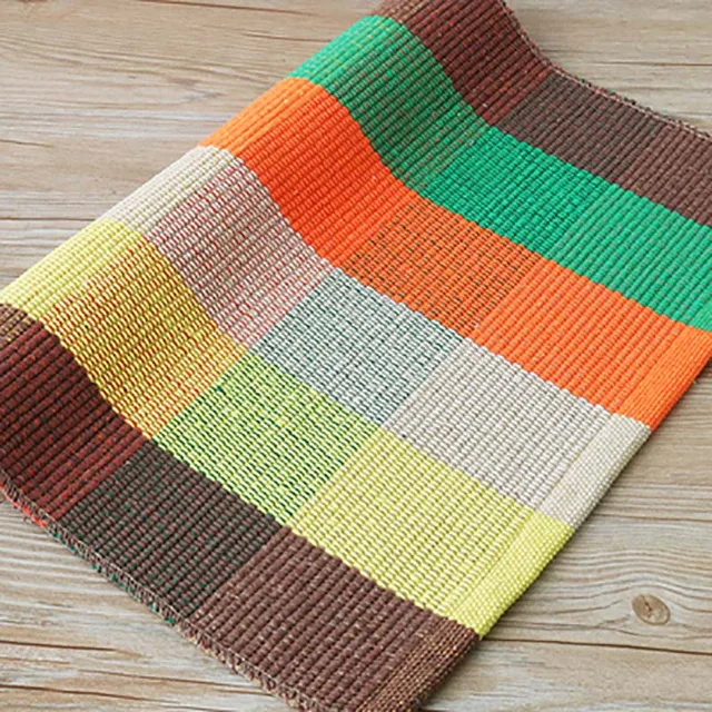 Reversible Hand Woven Cotton Rug Machine Washable Durable Throw Rugs for Bedroom,Living Room