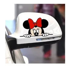 Aliauto Car-styling Cute Cartoon Mickey Minnie Mouse Accessories Car Rearview Mirror Sticker and Decal for Volkswagen Polo ford