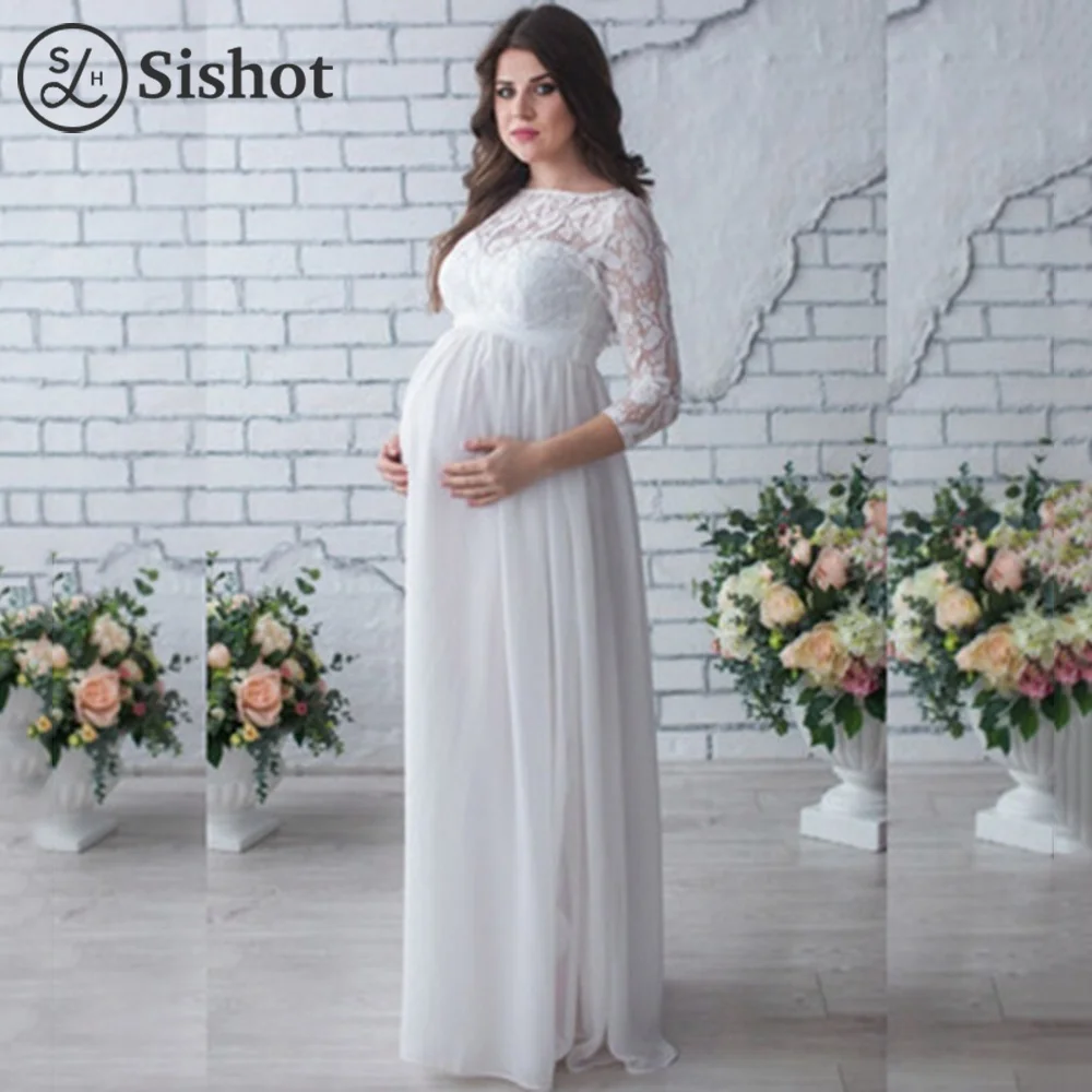 Sishot Long Lace Maxi Dress Sleeveless Photography Shooting Dresses
