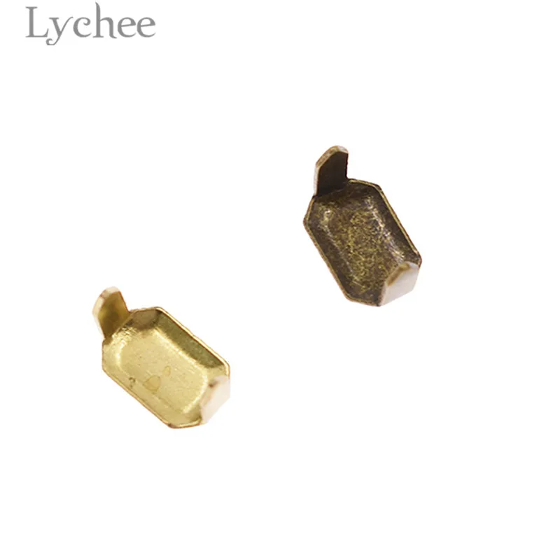 Lychee 10 шт. кожаные скобы латунные крепежные петли для ремня Держатели DIY Dressmaking принадлежности для рукоделия аксессуары