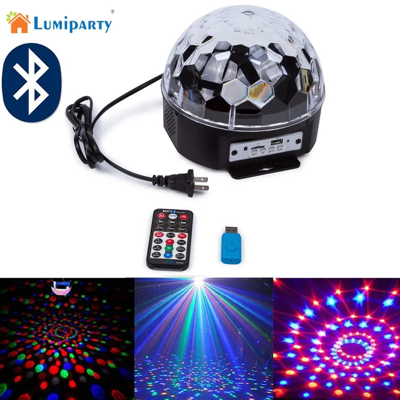 

Lumiparty Crystal Bluetooth Led Magic Ball Light Stage Lighting Disco Laser Light Led Stage Lamp Sound Control Laser Projector