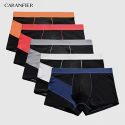 CARANFIER 6 шт мужские эластичные модные шорты боксеры с прострочкой Мужское нижнее белье дышащие мужские брендовые Дышащие Боксеры s-xxxl