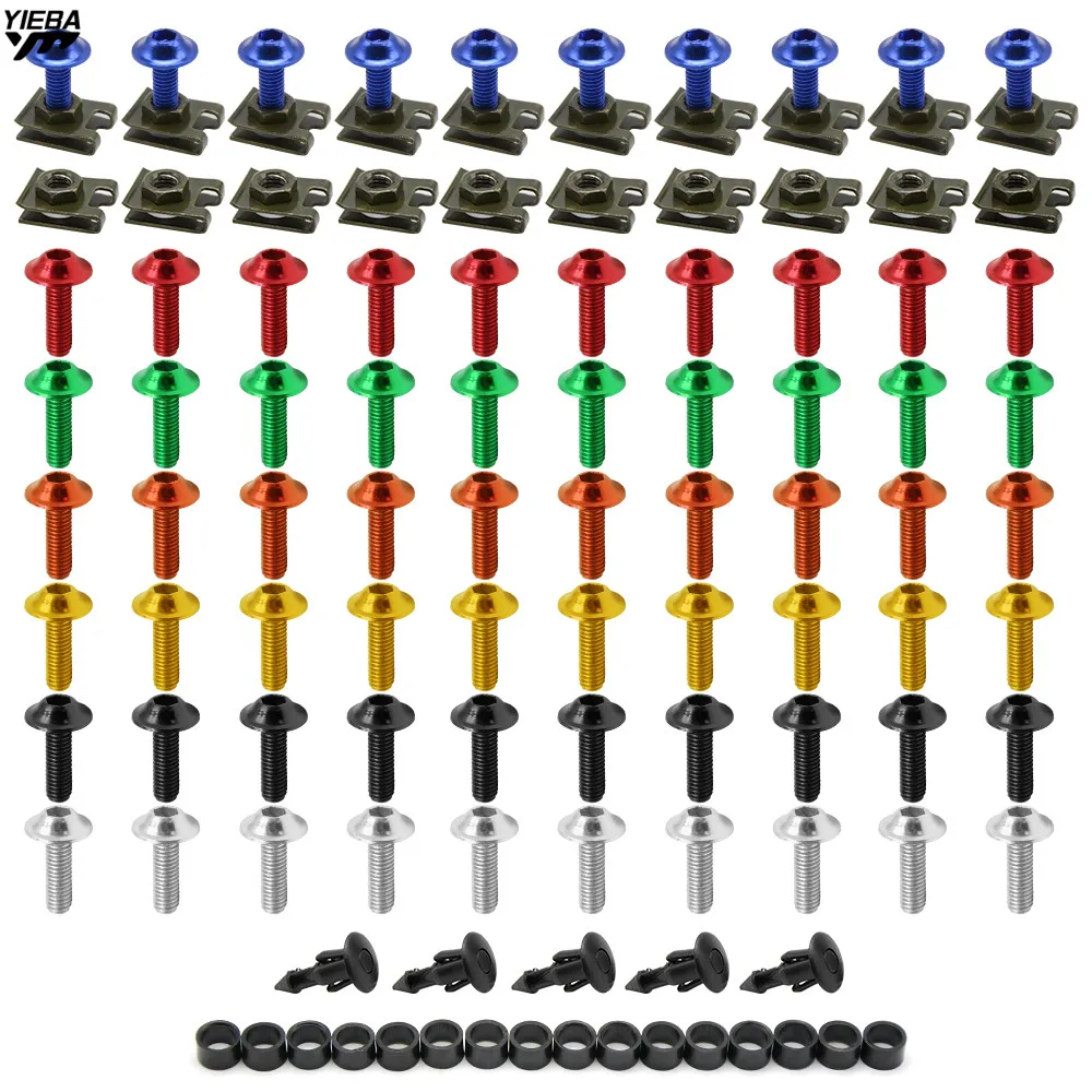 1 Set CNC Motorcycle Accessories Fairing Body Work Bolts Screw for kawasaki VERSYS 650cc ZZR1200 ER-5 NINJA 650R/ER6F/ER6N ZX-6