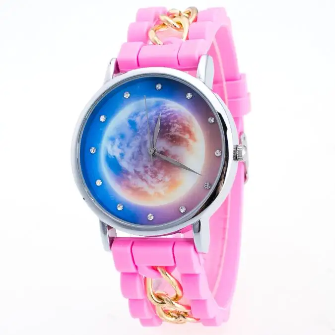 

2018 Silicone Colorful Universe Aurora Planet Watches Children Kids girls gift Watch Casual Quartz Wristwatch Relogio Relojes #W