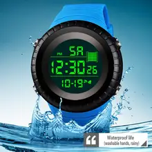 Высокое качество унисекс светодиодный часы модные спортивные цифровые часы силиконовый ремешок часы для бега наручные часы@ 50