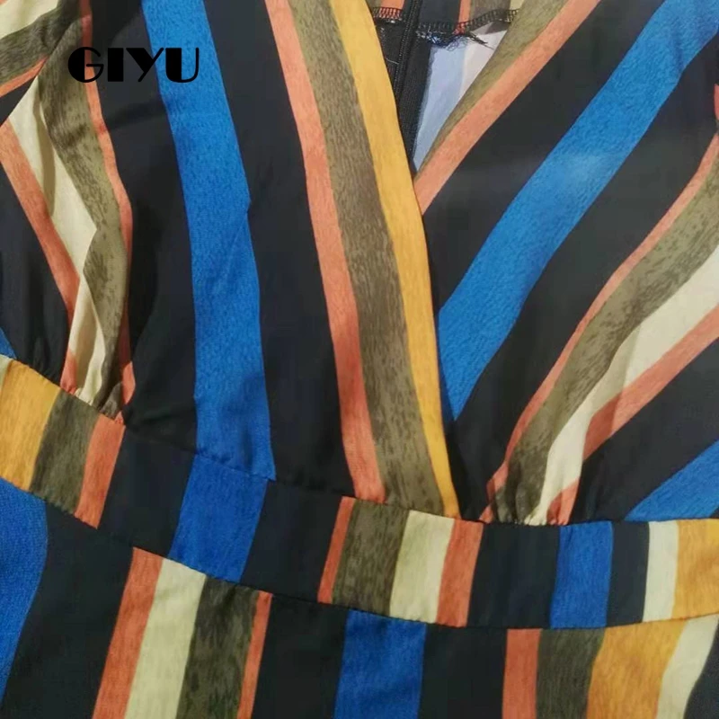 GIYU весеннее женское платье с v образным вырезом и длинным рукавом Вечерние мини