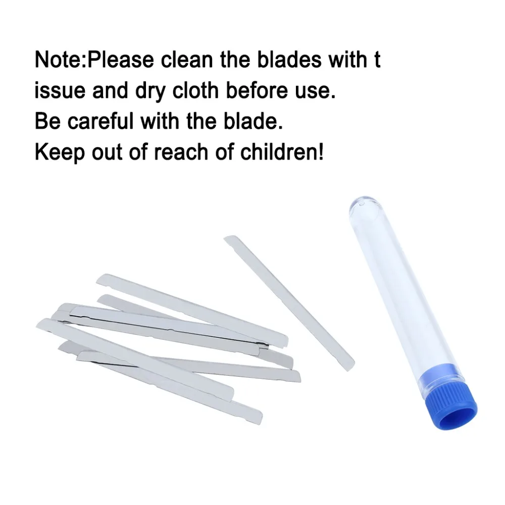Hairstyle Design Pen Razor Hair Tattoo Trim Mustache Face Eyebrow Styling Stainless Steel Razor Pen + Tweezers + 10 blades for Men Women (7)