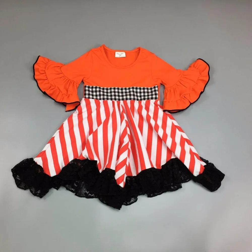 

Summer autumn middle sleeve Cotton Baby Girls Outfits Infants And Children flower ruffled Ruffle Dress for kids girls dresses