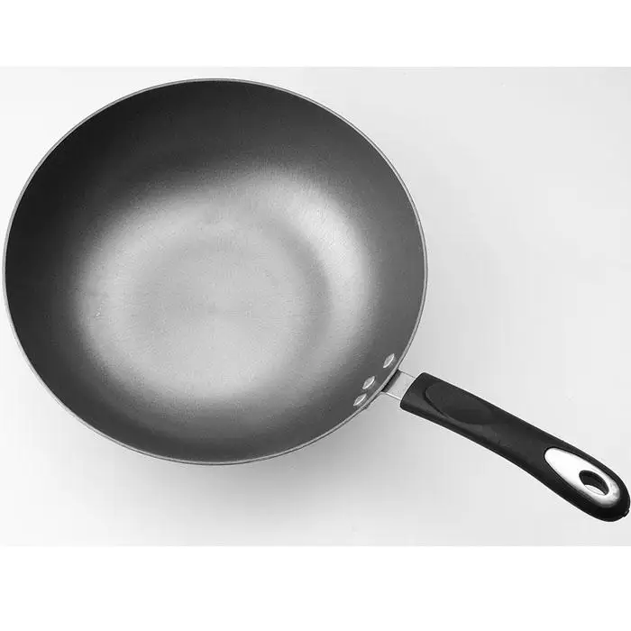 free shipping utensil wok 32cm iron cooking pan steel wok deep frypan