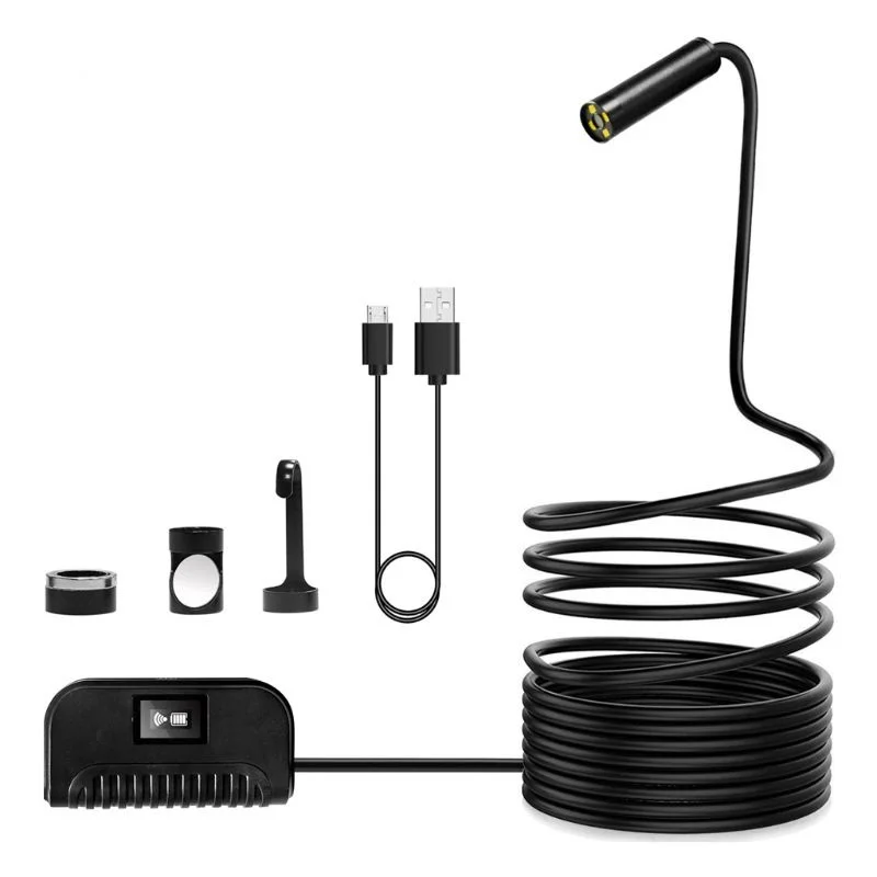 14.2mm 5.0MP WIFI Endoscope Camera HD Auto Focus IP68 Waterproof Hard Cable Inspection Camera USB 4