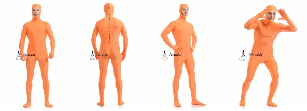 Ainclu Open Face Zentai Cat Suit Green Black White Cosplay Spandex Kids Adult Halloween Party -Zentai shop online