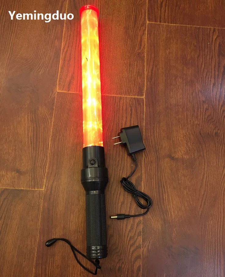 Charging Style Outdoor Safety LED Traffic Baton Safety Signal Warning Flashing At Night Fire Fluorescent Wand