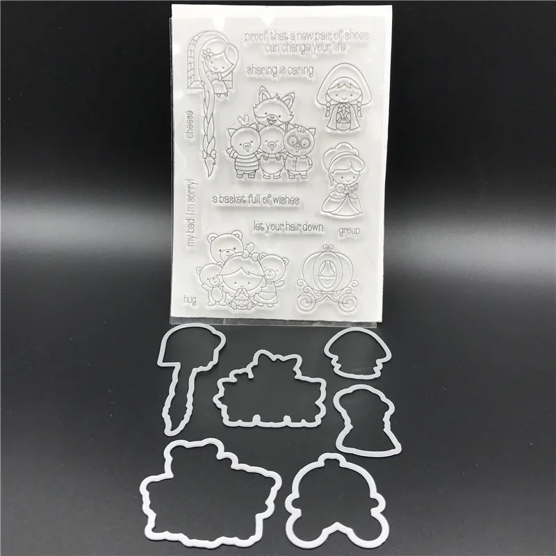 

Long Hair Princess Metal Cutting Dies and stamp Stencils for DIY Scrapbooking/ Decorative Embossing DIY Paper Cards Making A680