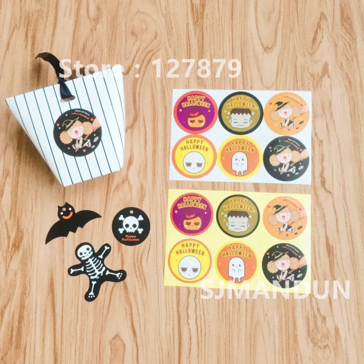 180pcs 4.8cm Round Cute pattern series color seal sticker for baking DIY Package label Decoration label stickers retail