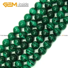 Ronda Natural Malaquita Rebordea Para La Joyería 3-12mm 15 pulgadas DIY Envío Libre Wholesale Gem-inside
