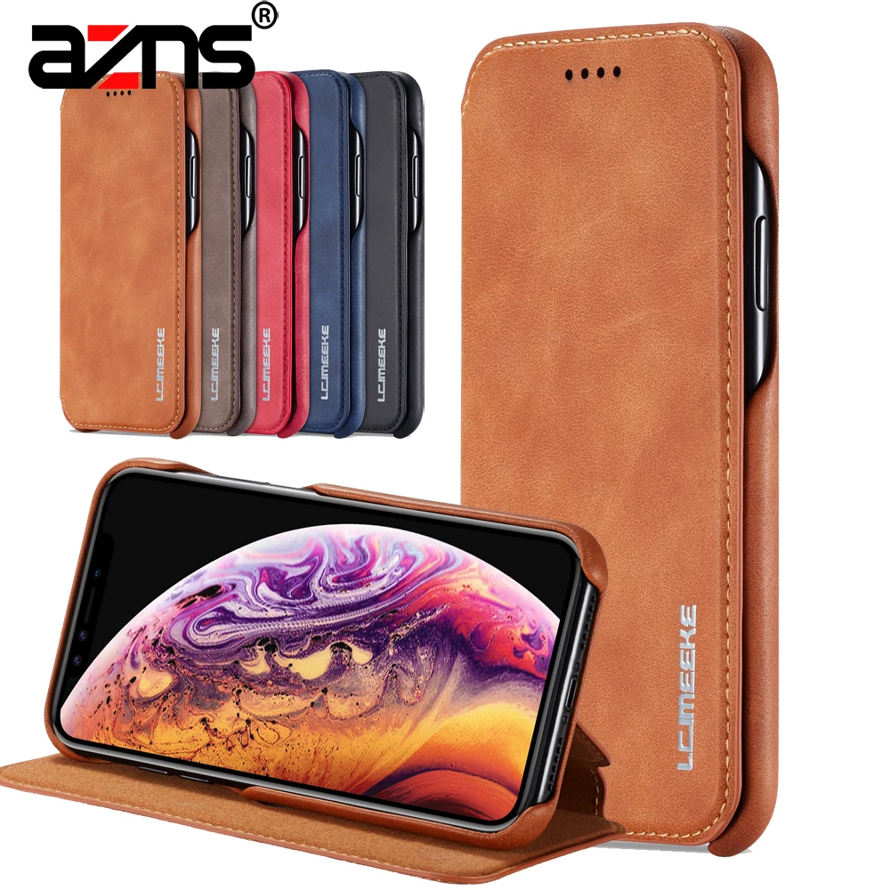 

Leather Flip Retro Case For iPhone XS Max 6.5" X/ XS 5.8" Business Wallet Cover For iPhone 6 6s 7 8 4.7" 6 Plus/ 6S Plus 5.5