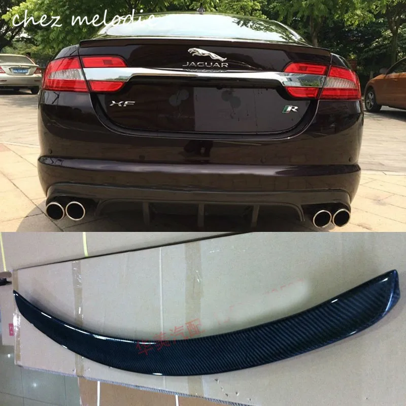 CARBON fiber sports Car Rear Trunk Spoiler Wing For JAGUAR XF 2009-2012 or 2013-2016 no drilling needed high quality | Автомобили и