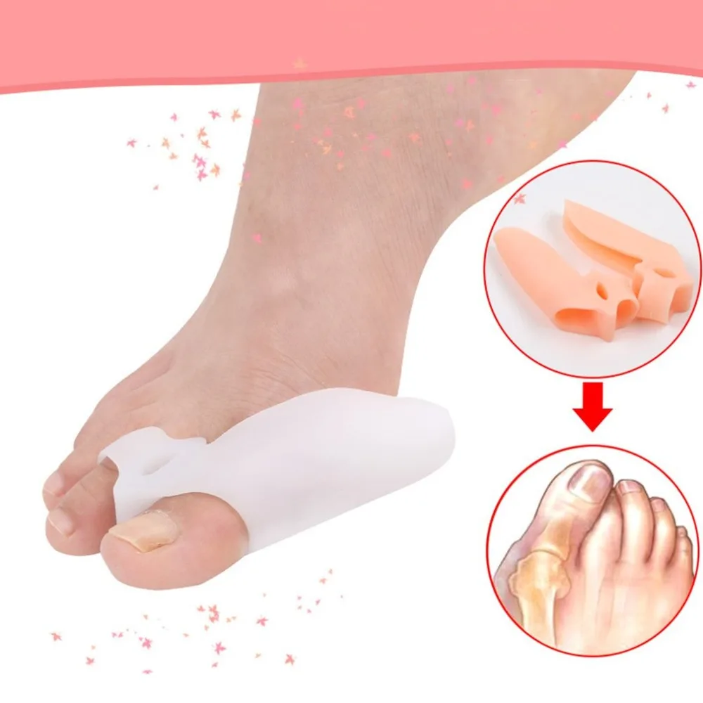 

Silicone Insole Orthopedic Insoles Big Toe Splits Sebs Thumb Valgus Correcting 2-hole Shoes Pads Insert Accessoire