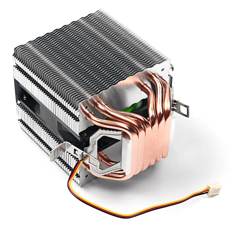 

90mm 3 Pin Cooling Fans 6 Heatpipe Desktop Computer CPU Cooler Fan Bracket Ultra Quiet for Intel I5 GA775 1150 1155 for AMD AM2