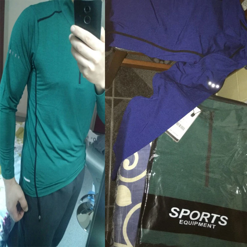 Running Long Shirts Men Quick Dry Workout Compression Sports Gym Exercises 2018 Outdoor Mountaineer Training Shirts Hot Man