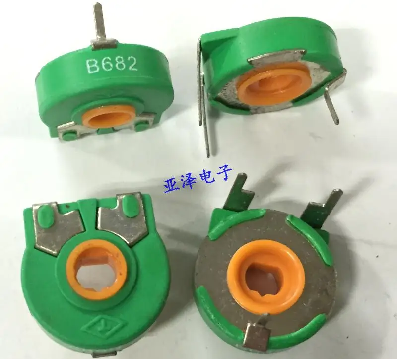 

2pcs T brand Spain potentiometer PT15-6.8K adjustable potentiometer horizontal elliptical hole rotation adjustable resistor
