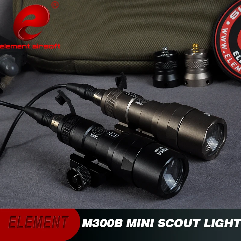 Элемент страйкбол M300B Тактический винтовочный фонарик двойной выход Мини Открытый охотничий Скаут свет Пикатинни фонарик для оружия EX358