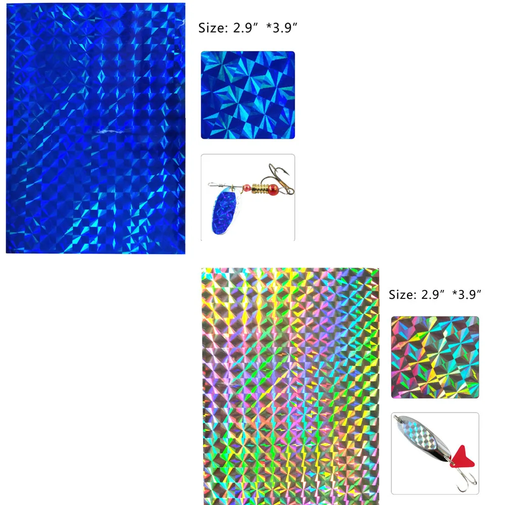Shaddock Fishing 5 шт. смешанные цвета Голографическая клейкая пленка вспышка лента для изготовления приманки Связывание Металические жесткие приманки стикер
