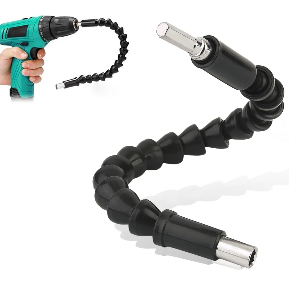 

Repair Tools Flexible Shaft Bits Extention Screwdriver Bit Holder Connect Link Electronics Drill 1/4" Hex Shank Black 295mm