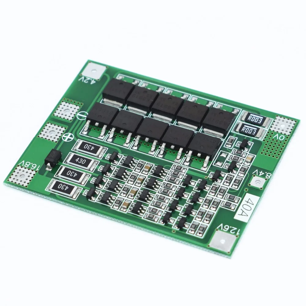 

4S 40A Li-ion Lithium Battery 18650 Charger PCB BMS Protection Board with Balance For Drill Motor 14.8V 16.8V Lipo Cell Module