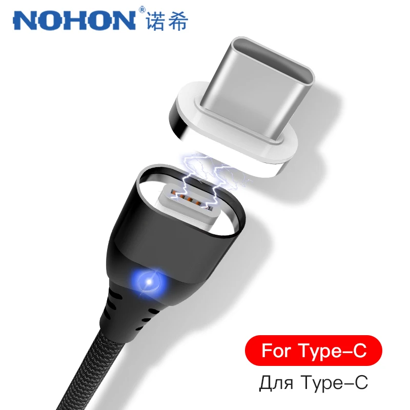 

NOHON 3 in 1 Magnetic Cable Micro USB Type C For Samsung Xiaomi Huawei 8Pin Charger Data Cables For iPhone 7 8 6 Plus XS XR MAX