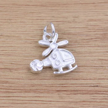 

10pcs) New Silver Color Cute Helicopter Charms Dangle Pendant for Bracelet Necklace Fashion Jewelry DIY