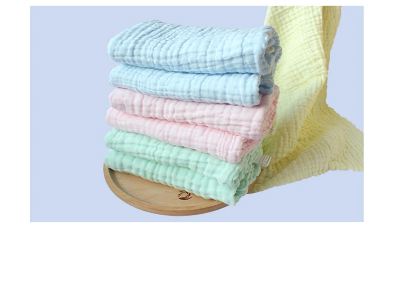Toalha de Banho do Bebê Roupa do Bebê Recém nascidos de Gaze Bebê das Meninas dos Meninos Cor de Lavar Pura Outono Colcha das Meninas dos Meninos Soft Care Banho 6 Camada 85x85 cm 6 Cheap gauze bath towel
