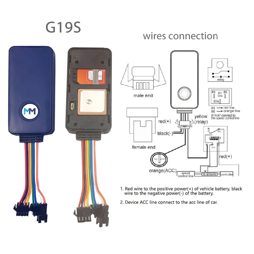 WanWayTech سيارة GPS المقتفي G19S توقف المحرك صوت الرصد GPS/بيدو المدعومة سريع المواقع تتبع جهاز