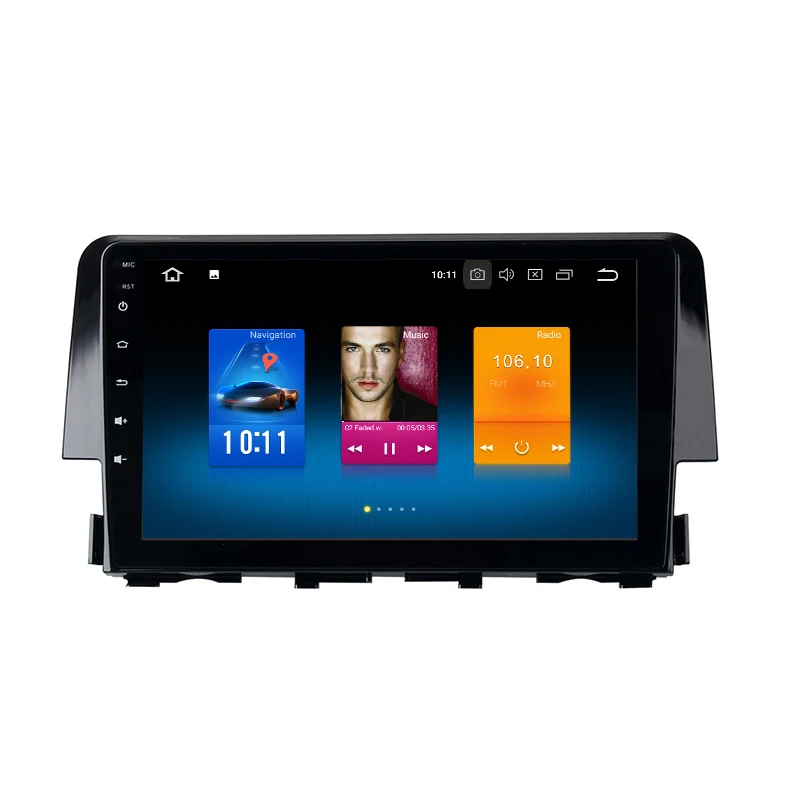 Clearance for Civic 2015-2017 Octa core PX5 Android 8.0 car radio gps with 4G RAM 32G ROM wifi 4g usb Auto Stereo Multimed 1