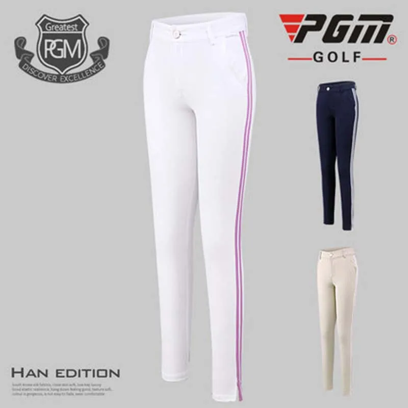 PGM Популярные Классические Стильные молнии женские брюки для гольфа дышащие тонкие женские высокие эластичная спортивная одежда