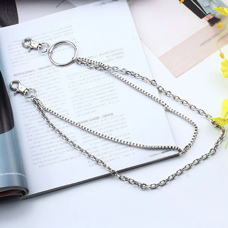

Hot 2019 Punk Pants Trousers Jean Wallet Chains Hip Hop Gothic Rock Chain