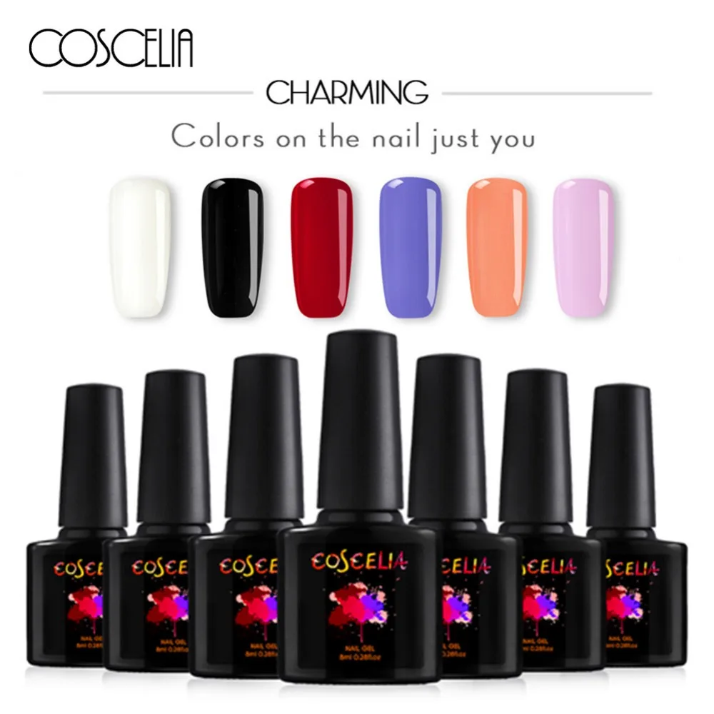 

COSCELIA Gel For Nail Gel Polish 40 Colors New Arrival Colorful Series Gel Nail Polish Soak Off UV LEDs Gel Nail Polish