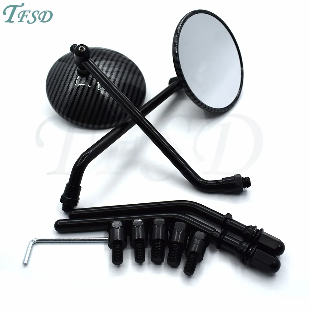 

Motorcycle fashion Round Mirrors motorcbike Rearview Mirrors Racing Sport Bike Rear View Mirror For Halley Honda Suzuki Yamaha