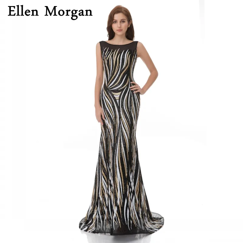 

Elegant Party Evening Dresses 2019 Long Caftan Gatsby Actual Image Sequins Runway Fashion Mermaid Formal Gowns For Women Wear