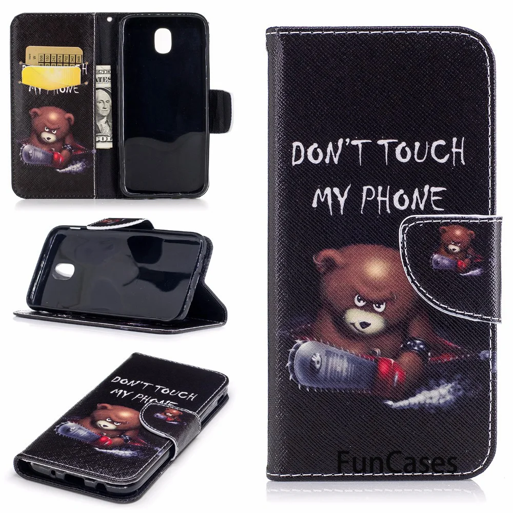 For fundas Samsung Galaxy J3 2017 Case J320 J320F Flip J330 + Card Holders Sansung | Мобильные телефоны и аксессуары