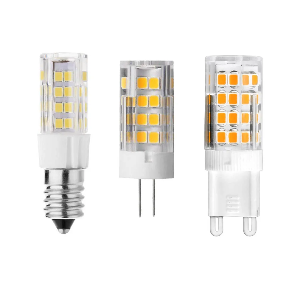 

New Super Bright Ceramic Corn Bulb AC220V 110V G9 LED Bulb 7W G4 Lamp E12/E14 51SMD 2835 Bulb Warm Light Cool 360 Beam Angle