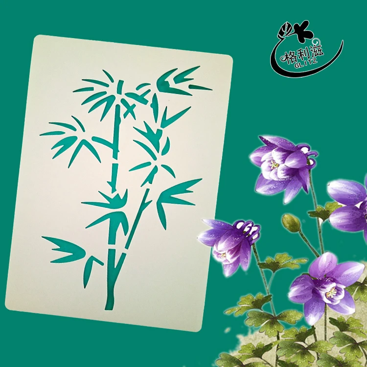 

Bamboo Stencils for DIY Scraobooking/photo Album Decorative Embossig DIY Paper Cards Crafts.